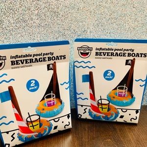 2 set of Inflatable pool party beverage boats